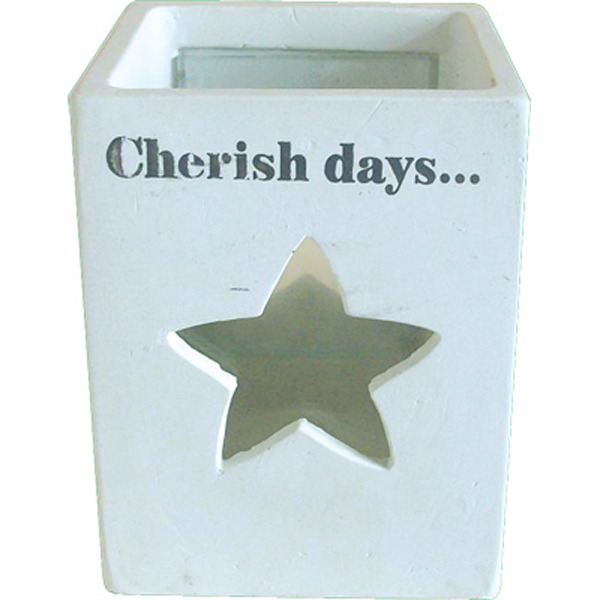 White Candle Votive - Star Cherish Days 125x95cm