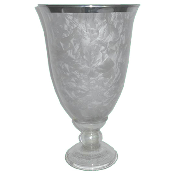 Frosted Glass Goblet/Candle holder Large 27x16cm