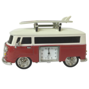 Hippy Van with  surfboards & clock - Red