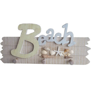 Beach Sign with starfish & Shells 40cm