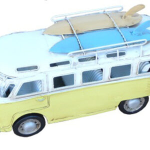 HippieVan with Surf boards - Yellow  - Metal