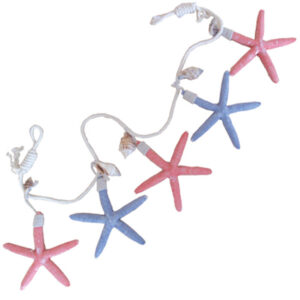 Starfish Garland Coloured 80x13x1cm