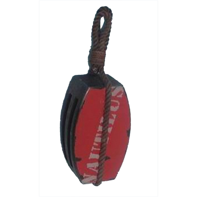 Wooden Boat Pulley Decoration- Retro Red 20cm